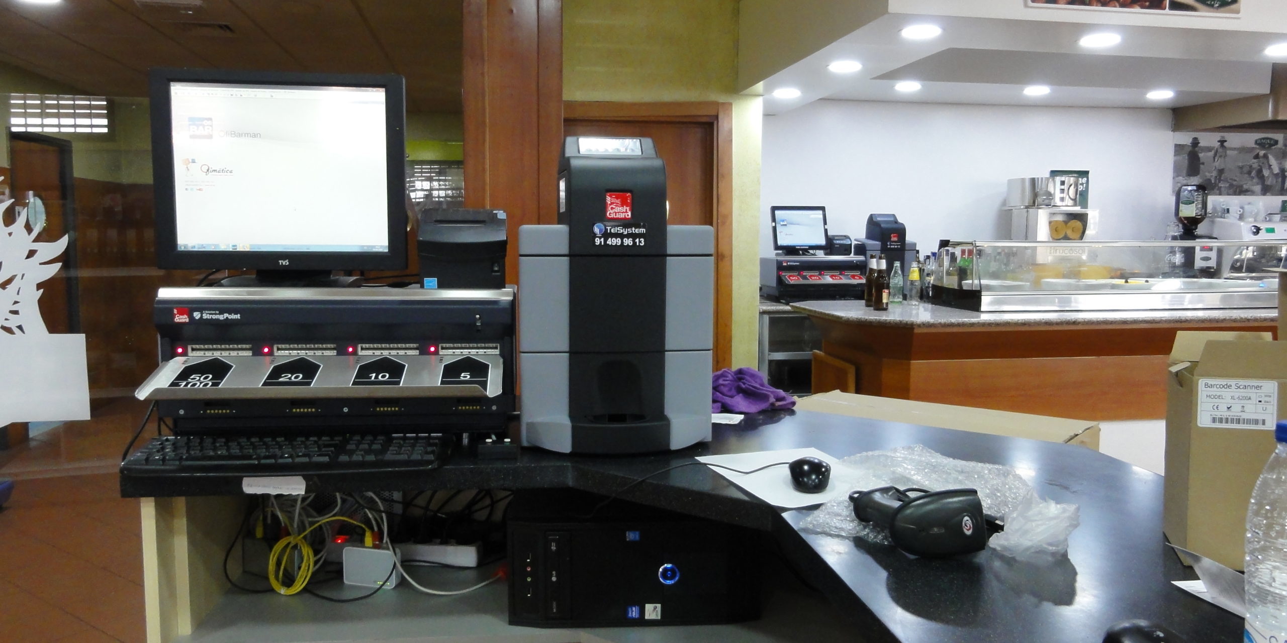 Instalacion CashGuard en Restaurante Fenix – Telsystem distribuidor oficial Cashguard-Cafeteria